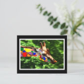 RegenboogGiraffe Briefkaart (Staand voorkant)