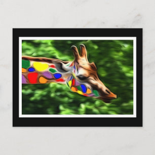 RegenboogGiraffe Briefkaart