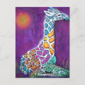 RegenboogGiraffe Briefkaart (Voorkant)