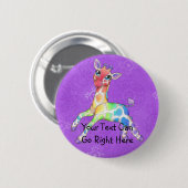 RegenboogGiraffe Button (Voorkant /achterkant)