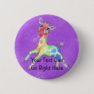 RegenboogGiraffe Button