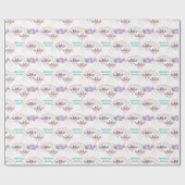 RegenboogGiraffe in Birthday Cadeaupapier (Vlak)