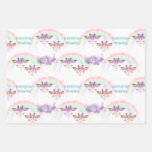 RegenboogGiraffe in Birthday Inpakpapier Vel (Voorkant)