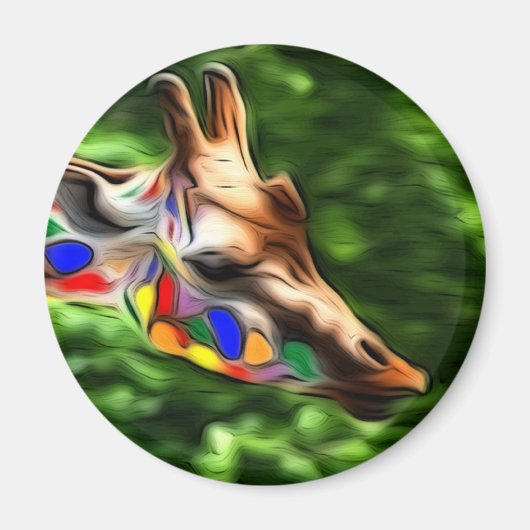 RegenboogGiraffe Magneet (Voorkant)