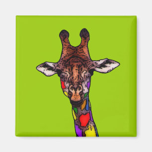 RegenboogGiraffe Magneet