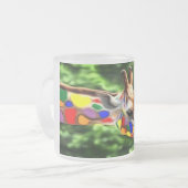 RegenboogGiraffe Matglas Koffiemok (Voorkant links)