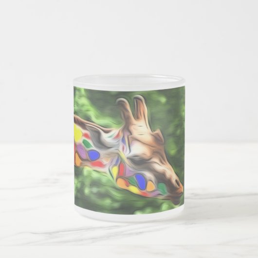 RegenboogGiraffe Matglas Koffiemok (Center)