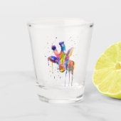 RegenboogGiraffe Scheerglas Shot Glas (Voorkant)