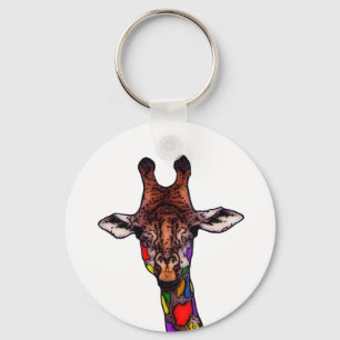 RegenboogGiraffe Sleutelhanger