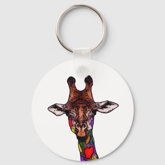 RegenboogGiraffe Sleutelhanger (Voorkant)