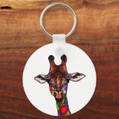 RegenboogGiraffe Sleutelhanger (Voorkant)
