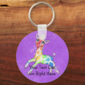 RegenboogGiraffe Sleutelhanger (Voorkant)