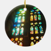 RegenboogGlas in lood Keramisch Ornament (Achterkant)