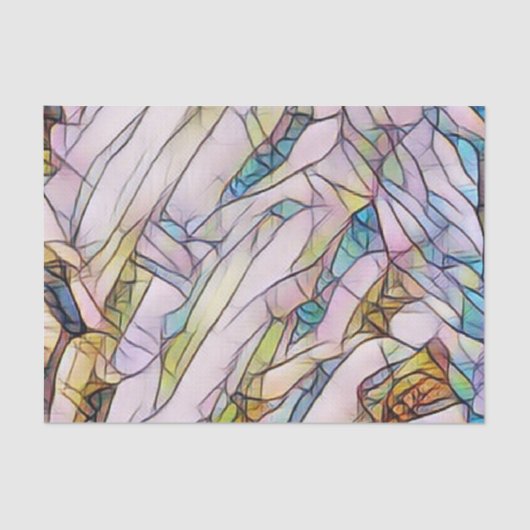 RegenboogGlas in lood Tissuepapier (Voorkant)