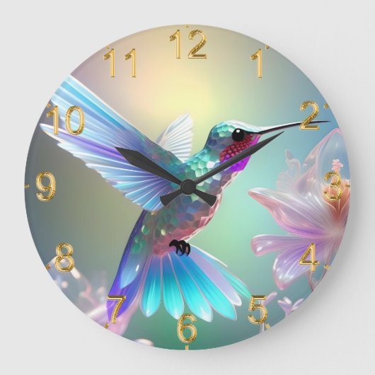Regenboogglas kolibrie, grote klok (Voorkant)