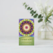 Regenboogglas Mandala Visitekaartje (Staand voorkant)