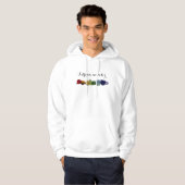 Regenboogglas, zee, strandglazen hooi hoodie (Voorkant volledig)
