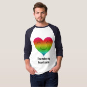regenboogglimlach t-shirt (Voorkant volledig)