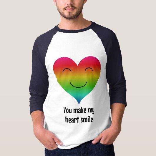 regenboogglimlach t-shirt (Voorkant)