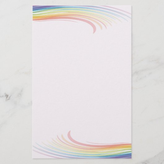 Regenbooggolf Briefpapier (Voorkant)