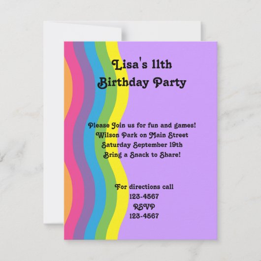 Regenbooggolf Kaart (Voorkant)