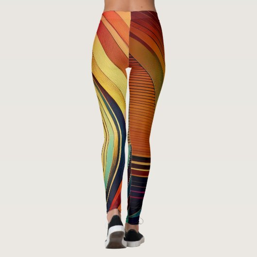 Regenbooggolf Leggings (Achterkant)