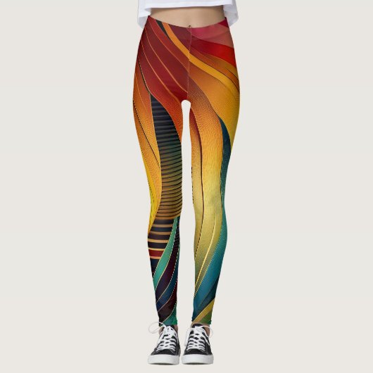 Regenbooggolf Leggings (Voorkant)