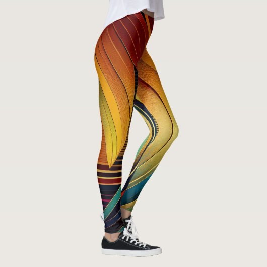 Regenbooggolf Leggings (Rechts)
