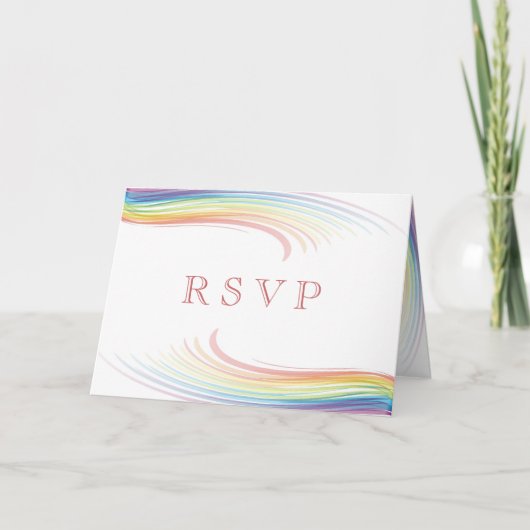Regenbooggolf RSVP-kaart (Voorkant)
