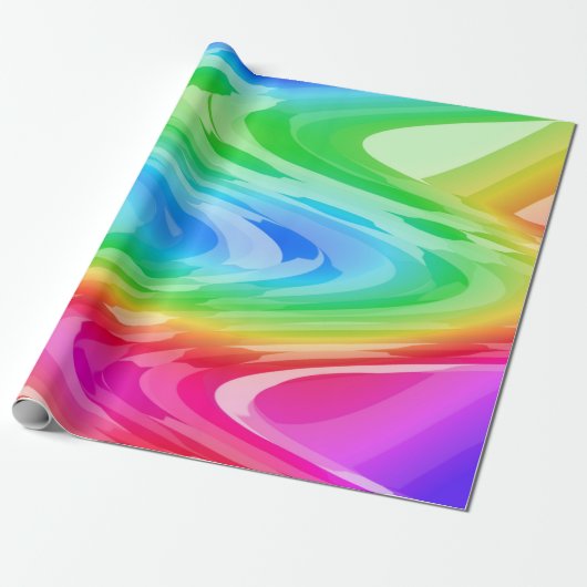Regenbooggolven Cadeaupapier (Uitgerold)