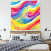 Regenbooggolven Canvas Afdruk (Insitu (Slaapkamer))