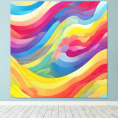 Regenbooggolven Canvas Afdruk (Insitu (Houten vloer))
