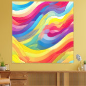 Regenbooggolven Canvas Afdruk (Insitu (Woonkamer))