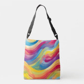 Regenbooggolven Crossbody Tas (Achterkant)