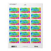 Regenbooggolven Etiket (Full Sheet)
