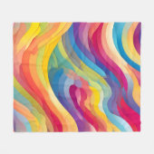 Regenbooggolven Fleece Deken (Voorkant (Horizontaal))