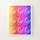 Regenbooggolven kunst legpuzzel (Verticaal)