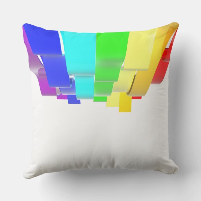 Regenbooggolven Kussen (Achterkant)