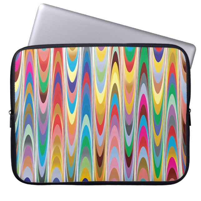 Regenbooggolven Laptop Sleeve (Voorkant)