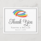 Regenbooggolven Mooie LGBTQ-huwelijksdankjewel Briefkaart (Voorkant)