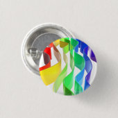 Regenbooggolven Ronde Button 3,2 Cm (Voorkant /achterkant)