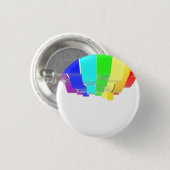 Regenbooggolven Ronde Button 3,2 Cm (Voorkant /achterkant)