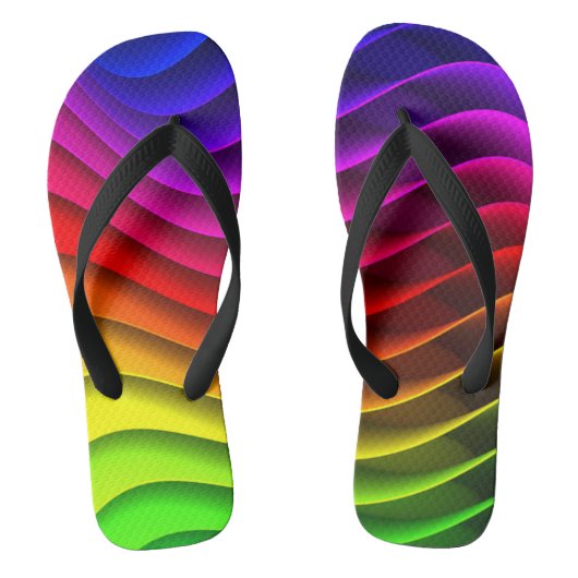 Regenbooggolven Teenslippers (Voetbed)