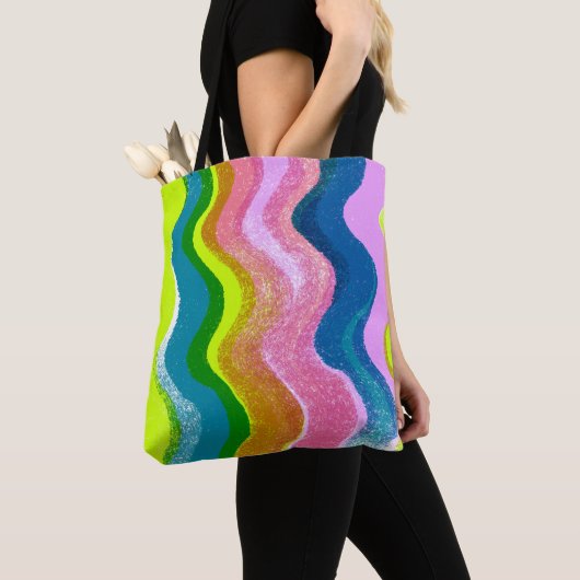 Regenbooggolven Tote Bag (Dichtbij)