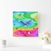 Regenbooggolven Vierkante Klok (Huis)