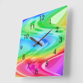 Regenbooggolven Vierkante Klok (Hoek)