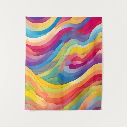 Regenbooggolven Wandkleed (Voorkant)