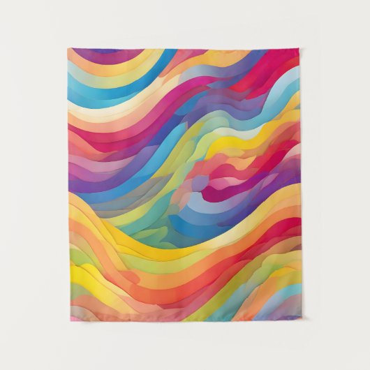 Regenbooggolven Wandkleed (Voorkant)