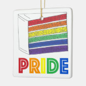 Regenbooggordel Slice LGBT Gay Pride Keramisch Ornament (Links)