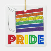 Regenbooggordel Slice LGBT Gay Pride Keramisch Ornament (Achterkant)